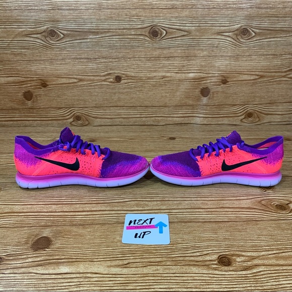 *SOLD* Nike Free RN flyknit 2017 Fire Pink Grape - Picture 6 of 8